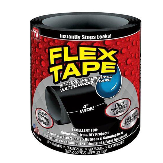 FLEX TAPE 5' Strong Rubberized Waterproof Seal Repair Leaks Adhesive Patch BLACK