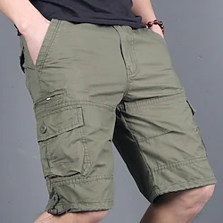 Men's Cargo Shorts Hiking Shorts Military Summer Outdoor Ripstop Breathable Quick Dry Lightweight Shorts Capri Pants Bottoms ArmyGreen Y003 Khaki Climbing Camping / Hiking / Caving Traveling M L XL Lightinthebox