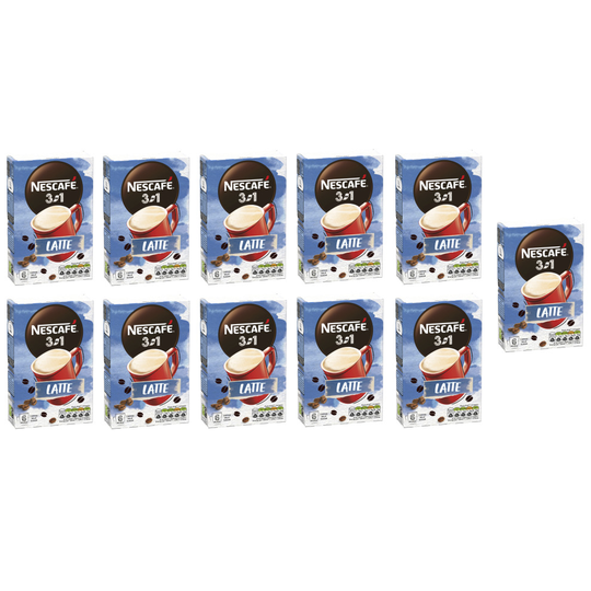 Nescafe 3in1 Latte, Just Add Water 11x (6x 15g Sachet Boxes) Coffee Hot Drink *BEST BEFORE NOVEMBER 2021*