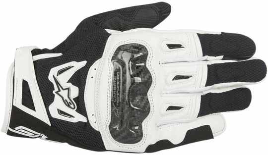 Alpinestars SMX-2 Air Carbon V2 Gloves Black/White S Motorcycle Gloves