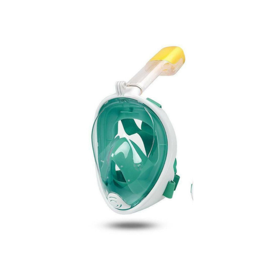 (Green, L/XL) Full Face Snorkel Mask | Shallow Water Snorkel