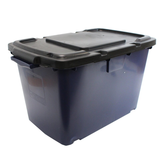 Coral 55 Litre Blue Outdoor Storage / Recycling Box & Black Lid (55L)
