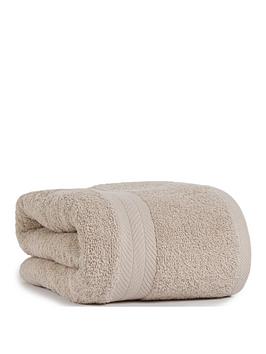 Everyday Essentials 100% Cotton 450 Gsm Quick Dry Jumbo Bath Sheet &Ndash; Pebble