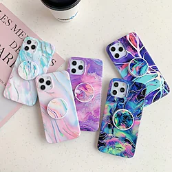 Phone Case For Apple Back Cover iPhone 14 Pro Max 14 Plus 13 12 11 Pro Max Mini X XR XS with Stand Pattern Marble TPU Lightinthebox