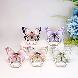 Butterfly Cell Phone Ring Holder Finger Ring Grip Stand 360° Rotation 180° Flip Universal Kickstand Compatible with All Smartphones Lightinthebox