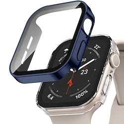 Watch Case with Screen Protector Waterproof Watch Case Tempered Glass For Apple Watch Series 7 Cover 40mm 44mm 41mm 45mm Straight Edge Protector IWatch 6 SE 5 4 Lightinthebox