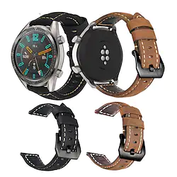 Watch Band for Huawei GT Watch / GT 2 Pro / GT 46mm / GT 2 46mm / GT 46mm / GT Active / Watch 2 Pro / Honor Leather Loop / Modern Buckle / Business Band Quilted PU Leather Wrist Strap Lightinthebox