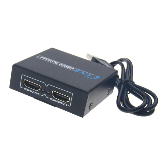 New 1 Input 2 Output HDMI Splitter Two Port 1080P Switch Hub Box With Cable