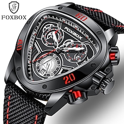 LIGE Quartz Watch for Men Analog Digital Novel Casual Waterproof Calendar Chronograph Alloy Canvas Heart / One Year / Noctilucent Lightinthebox