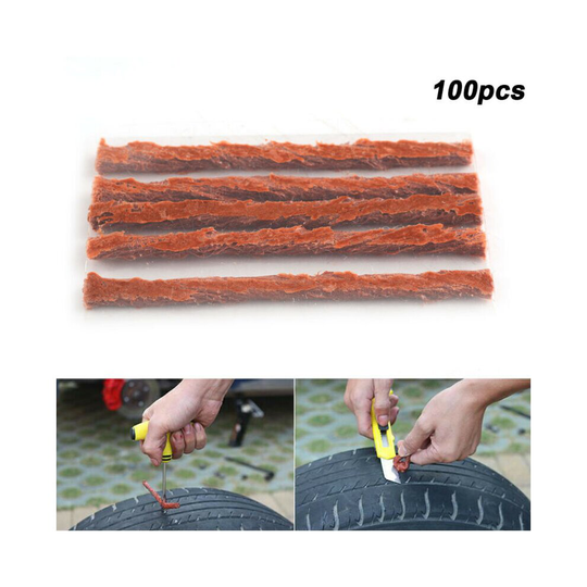 100 Emergency Car Van Tubeless Bike Quad Tyre Tire Puncture Repair Strips
