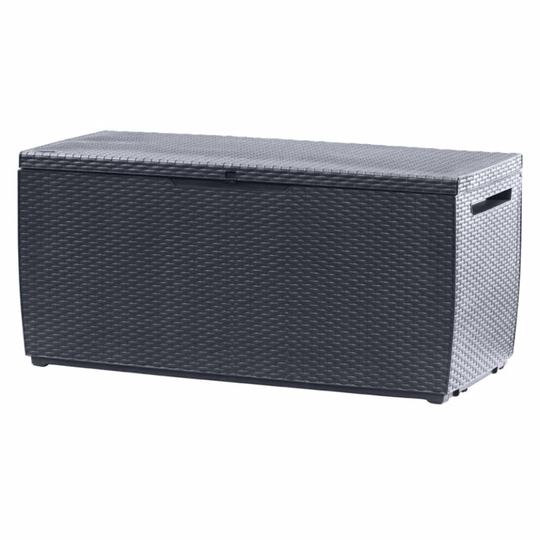 Keter Storage Box Capri Anthracite Outdoor Garden Utility Chest Cushion Shed