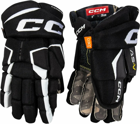CCM Hockey Gloves Tacks AS-V JR 12 Black/White