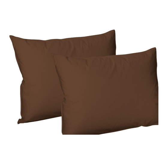 (4x Polycottn Pillowcases (Brown)) 4x Pillowcases Luxury Fine Quality Poly Cotton Housewife Bed Room Pillow Covers Available in 20 colours