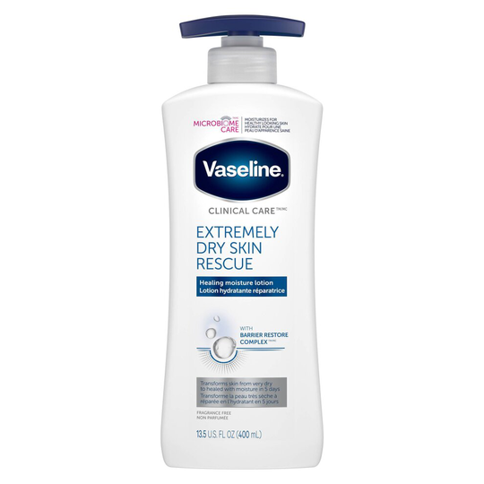 Vaseline Clinical Care Extremely Dry Skin Rescue Healing Lotion, 13.5 fl oz (400 ml), USA Import