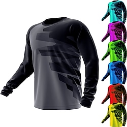 21Grams Men's Downhill Jersey Long Sleeve Mountain Bike MTB Road Bike Cycling Green Purple Yellow Bike UV Resistant Breathable Quick Dry Moisture Wicking Polyester Spandex Sports Geometric Clothing Lightinthebox