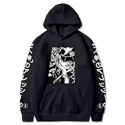 Inspired by JoJo's Bizarre Adventure Jotaro Kujo Hoodie Cartoon Manga Anime Harajuku Graphic Kawaii Hoodie For Unisex Couple's Adults' Hot Stamping 100% Polyester Lightinthebox