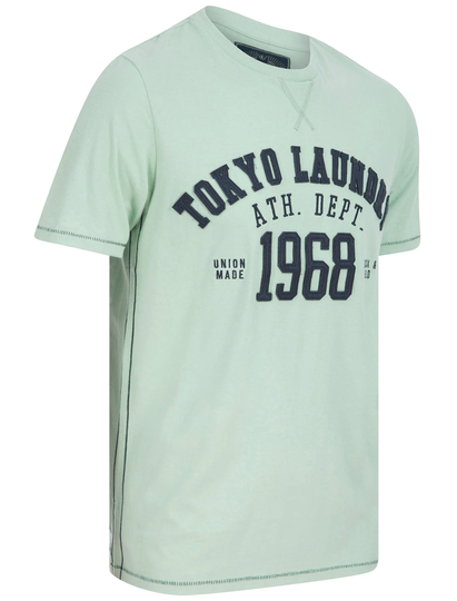 T-Shirts Larker Motif Cotton Jersey T-Shirt In Surf Spray Mint - Tokyo Laundry / S - Tokyo Laundry