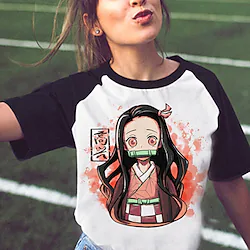 Inspired by Demon Slayer: Kimetsu no Yaiba Kamado Nezuko Kamado Tanjiro T-shirt Cartoon Manga Anime Graphic Street Style T-shirt For Men's Women's Unisex Adults' 3D Print 100% Polyester Lightinthebox