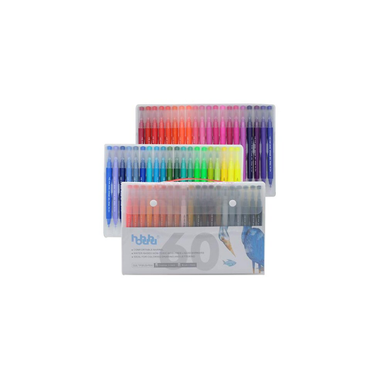 60 Colours Watercolor Dual Brush pens Calligraphy Pen Set Fine Liner and Brush Tip Markers Colored Pens, Art Pens for Adult Coloring Book and Bul