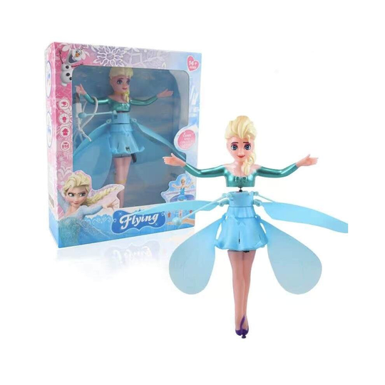 (with box) Princess Elsa Fairy, Magical Flying Suspended Aircraft Control, Dolls