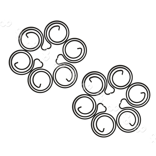 12X Door Handle Spring Replacement Lever Latch Coil Repair 2.5 Turn 29mm Wide