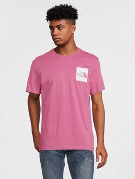THE NORTH FACE Short Sleeve Fine T-Shirt - Pink , Red, Size M, Men
