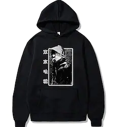 Inspired by Tokyo Ghoul Ken Kaneki Cosplay Costume Hoodie Cartoon Harajuku Graphic Kawaii Hoodie For Men's Women's Adults' Polyester / Cotton Blend Lightinthebox