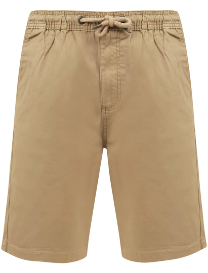 Shorts Orzola Cotton Shorts with Elasticated Waist In Chinchilla Stone - Tokyo Laundry / S - Tokyo Laundry