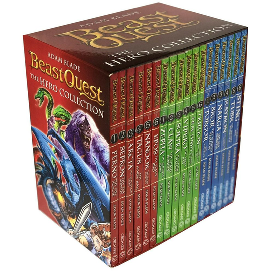 Beast Quest The Hero Collection 18 Books 1 - 3 Box Set by Adam Blade