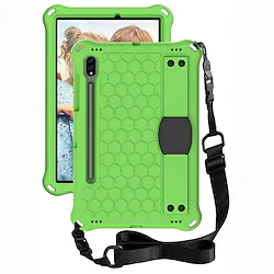 Case For Samsung Galaxy Tab S8 S7 Plus S6 Lite A8 A7 Lite A 8.4 A 8.0 A 10.1 Fully Body Protective Shockproof Pencil Holder Case with Stand Back Cover Solid Colored Silicone with Shoulder strap Lightinthebox