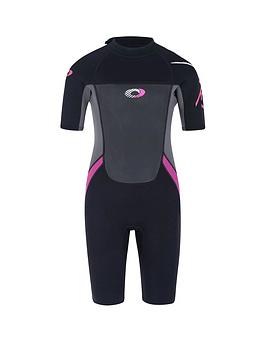 Osprey Origin Girls Shorty Wetsuit Black/Pink