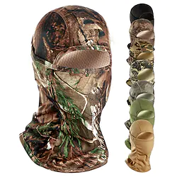 Men's Cycling Face Mask Cover Balaclava Cap Hunting Hat Outdoor Thermal Warm UV Sun Protection Windproof Quick Dry Hunting Ski / Snowboard Outdoor Exercise Camouflage Color Yellow Camouflage Lightinthebox