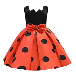Fairytale Princess Flower Girl Dress Theme Party Costume Girls' Movie Cosplay Cosplay Halloween Red Orange Dress Halloween Carnival Masquerade Polyester Lightinthebox