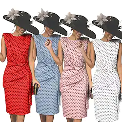 Audrey Hepburn Retro Vintage 1950s Cocktail Dress Dress Women's Slim Fit Costume Vintage Cosplay Event / Party Sleeveless Dress Carnival Lightinthebox