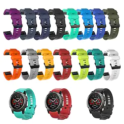 Smartwatch Band for Garmin Fenix 7 Sapphire Solar / 6 Pro / 5 Plus Forerunner 935 945 Quatix 6/5 MARQ Series 22mm Sport Band Silicone Wrist Strap Lightinthebox