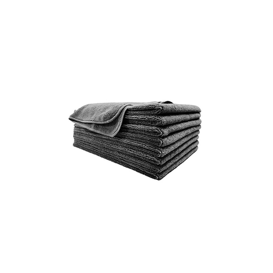 Polyte Professional Quick Dry Lint Free Microfiber Hair Drying Salon Towel, 8 Pack (16x29, Dark Gray)