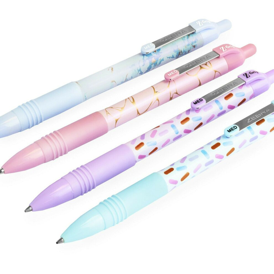 Zebra Z-Grip Smooth Sweetie/Blush Ballpoint Pen - Black Ink - 1 of Each - 4 Pack