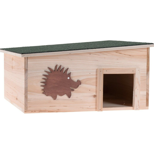 Wooden Hedgehog House Detachable Rainproof Bitumen Roof Hibernation Nesting Box