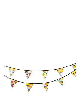 Summerhouse By Navigate Waikiki Bunting - 15 Flags / 6M Length (Floral &Amp; Stripes)