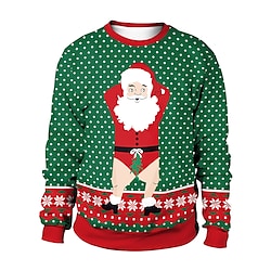 Santa Claus Ugly Christmas Sweater / Sweatshirt Men's Women's Couple's Special Christmas Christmas Carnival Masquerade Adults' Party Christmas Vacation Polyester Top Lightinthebox