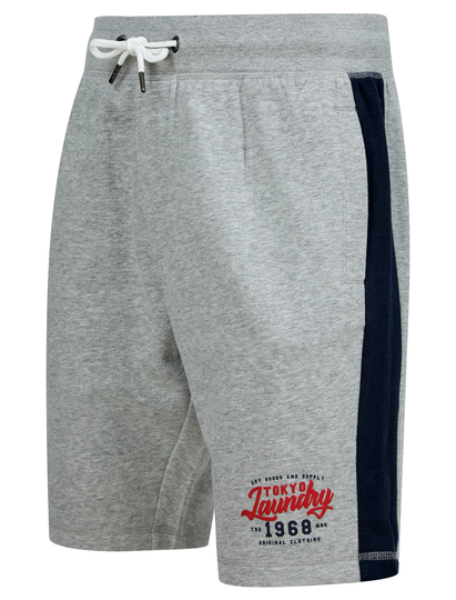 Jogger Shorts Raggo Brushback Fleece Jogger Shorts with Contrast Panels in Light Grey Marl - Tokyo Laundry / S - Tokyo Laundry
