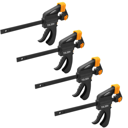 (300mm (12"), Pack of 4) Quick Release Ratchet Clamp - Heavy Duty Woodworking Quick Grip F Clamps