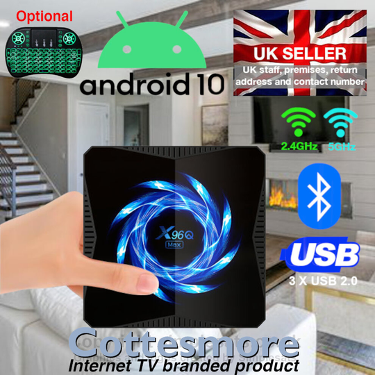 X96Q MAX Android 10.0 TV Box 4Gb+64Gb 2021 Quad Core 6K Media Player