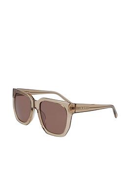 DKNY Square Sunglasses - Camel, Camel, Women