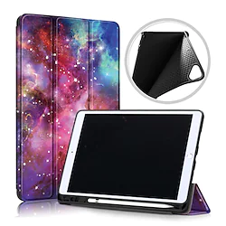 Tablet Case Cover For Apple iPad 10.2'' 9th 8th 7th iPad Air 5th 4th 2021 2020 iPad Pro 11'' 3rd Pencil Holder Trifold Stand Smart Auto Wake / Sleep Cartoon sky TPU PU Leather Lightinthebox