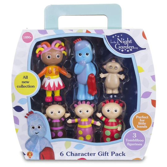 Kids In The Night Garden Figurines Gift Box with carry handle containing 6 Characters, up to 10cm tall, Toddler Girl Toys and Toddler Boy To