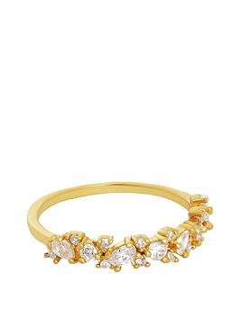 Jon Richard Fine Gold Plate Cubic Zirconia Cz Ring 16Mm
