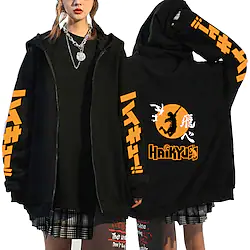 Inspired by Haikyuu Shoyo Hinata Cartoon Manga Back To School Anime Harajuku Graphic Kawaii Hoodie For Men's Women's Couple's Adults' Hot Stamping 100% Polyester Lightinthebox