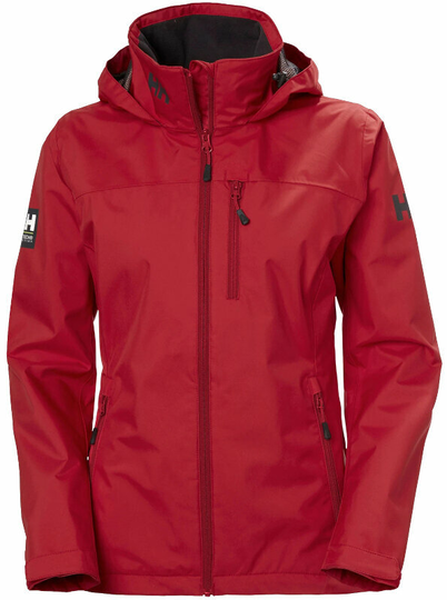 Helly Hansen Women's Crew Hooded Sailing Jacket Red XL