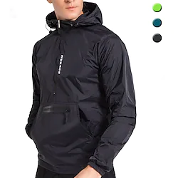 WOSAWE Men's Women's Cycling Jersey Long Sleeve Bike Top with 3 Rear Pockets Waterproof Windproof Quick Dry Breathability Black Green Blue Sports Clothing Apparel / Athleisure / Back Pocket Lightinthebox
